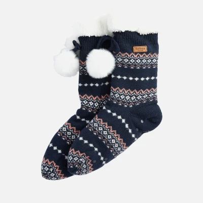 Image of Barbour Fair Isle Jacquard Knit Lounge Socks