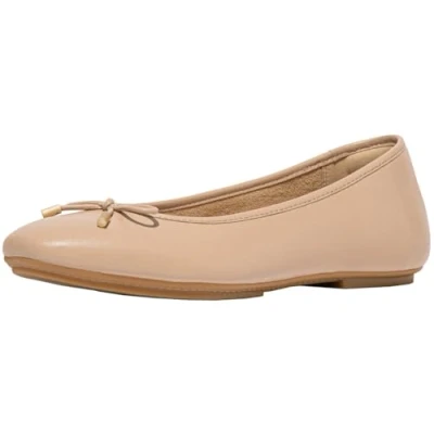 Image of Fitflop Delicato BOW Flats Ballet pumps, Women&#039;s, Size: 6, Classic beige Leather