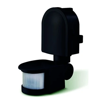 Image of Luceco LGIP44WSB 01 LED Tilt and Swivel PIR Motion Sensor Wall Mounted Lighting, 180 Degree Angle, 21 x 7.5 5.5 cm, Black