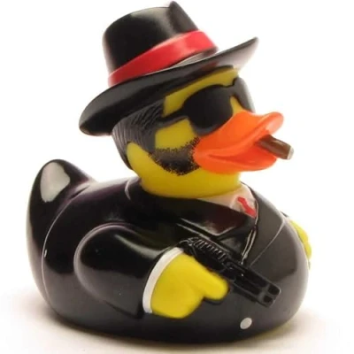 Image of Al Capone Squeaky Duck I Bath L: 8 cm Includes Keyring in Set