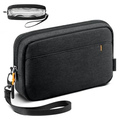 Image of Inateck Electronics Organizer, Splash Resistant Travel Multi Purpose Accessory Bag, Compatible with Mouse, Cables, Mobile Power, USB Flash Drive Black