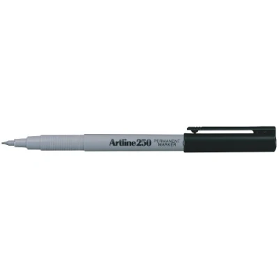 Image of Artline 250 0.4mm Extra Fine Bullet Tip Permanent Marker Black [Pack of 12]