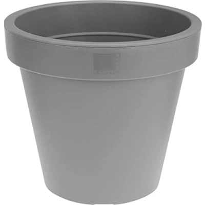 Image of Muddy Hands Large Plant Pot Outdoor Garden Round Flower Tree Plastic Planter (Ø 60cm, Grey)