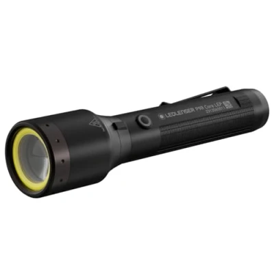 Image of Ledlenser P9R Core LEP Torch Rechargeable, 1300m Focused Beam, Upto 20 Hours Run Time, Red &amp; White Light Flood Mode, IP68 Waterproof, Ideal Work for Police, Search Rescue, Coast Guard, Farmers