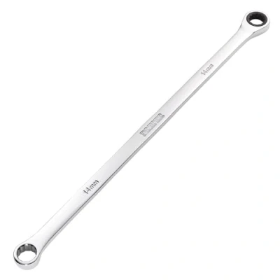 Image of Draper HI TORQ Metric Extra Long Double Ring Ratchet Spanner, 14mm