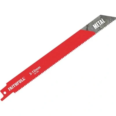 Image of Faithfull S1118BF Sabre Saw Blade Metal 200mm 10 TPI (Pack of 5) FAISBS1118BF