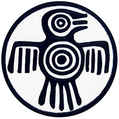 Image of Aztec Symbol of Power Strength and Courage Patch Tactical Embroidered Moral Applique Iron On Sew Emblem