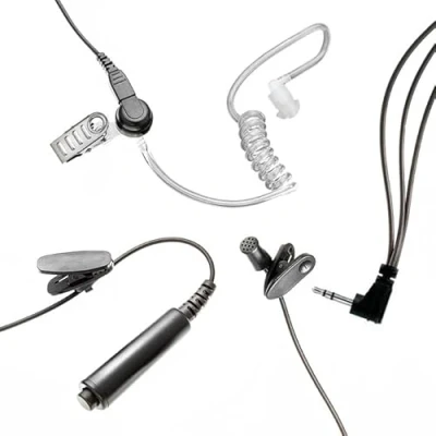 Image of 3 Wire Covert Acoustic Earpiece Headset for Motorola 1 Pin TALKABOUT COBRA TLKR T3, T5, T6, T7, T8, T9, T60, T80 Two Way Radio