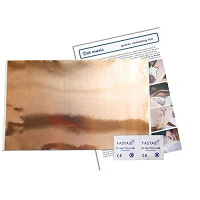 Image of CATMUSIC99 Guitar Shielding Foil Kit Conductive Adhesive Copper Tape 30cm x 20cm Sheet (1 Sheet)