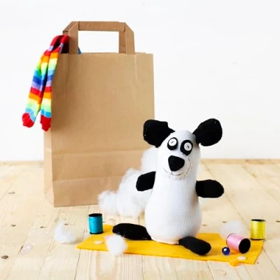 Image of Sock Panda Craft kit Sewing for kids kits adults Gifts