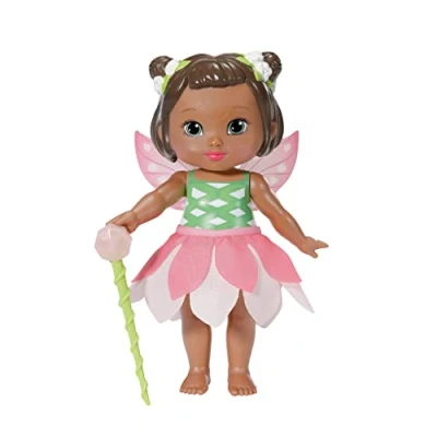 Image of BABY born 4001167833773 Storybook Fairy Peach 18cm Fluttering Wings Includes Doll, Wand, Stand, Backdrop and Picture Booklet Suitable for Children Aged 3+ years 833773