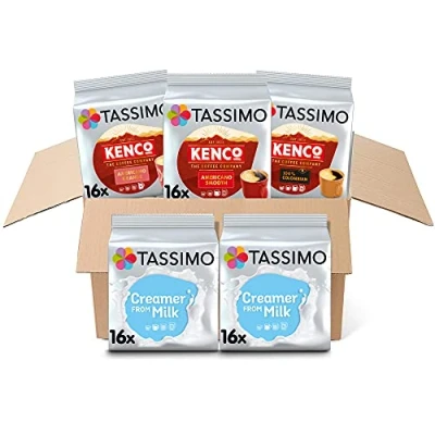 Image of Tassimo Kenco Americano &amp; Milk Creamer Variety Pack