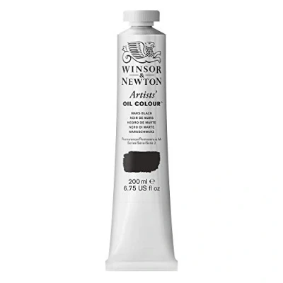 Image of Winsor &amp; Newton 1237386 Artists&#039; Oil Colour, 200ml Volume, Mars Black 1237386​