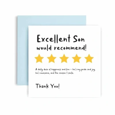 Image of Huxters Birthday Cards for Men Funny Review Son Card him Fathers Day Fun Happy 14.8cm (Son)
