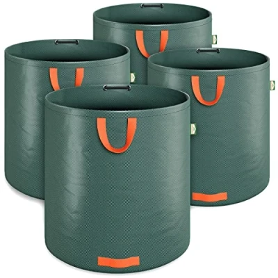 Image of GARDEBRUK® Garden Waste Bag 4x500 Litres 50 kg Load Capacity Heavy Duty Reusable Refuse Sacks Pop Up Bins Perfect for Grass, Leaves and Soil