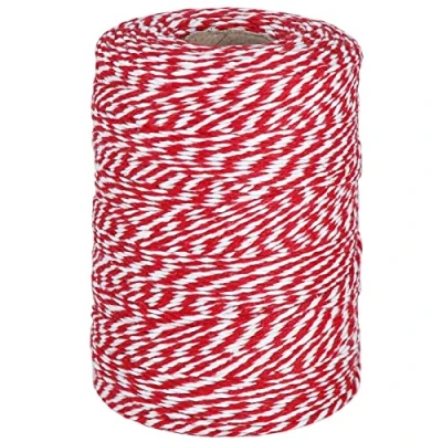 Image of Vivifying Red and White String, 656 Feet /200M Premium Butchers Christmas String for Diy Crafts, Gift Wrapping,Cooking Meat