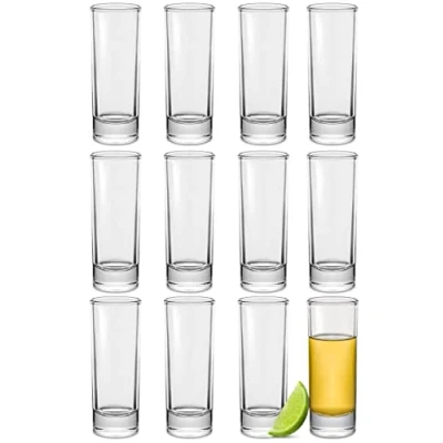 Image of Shot Glasses Set of 12 50ml / 1.7oz Dishwasher Safe &amp; Heavy Base Glass for Every Party
