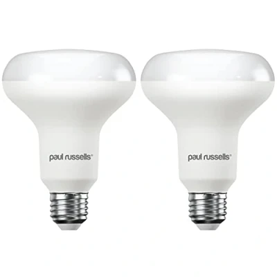 Image of paul russells Cool White E27 Spotlight 10W LED Reflector R80 Light Edison Screw 60w Equivalent Bulb 940 Lumen 4000K Frosted 120 Beam Angle ES Energy Saving Lightbulbs, Pack of 2