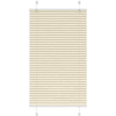Image of vidaXL Pleated Blind Cream 75x150 cm Fabric Width 74.4 Polyester