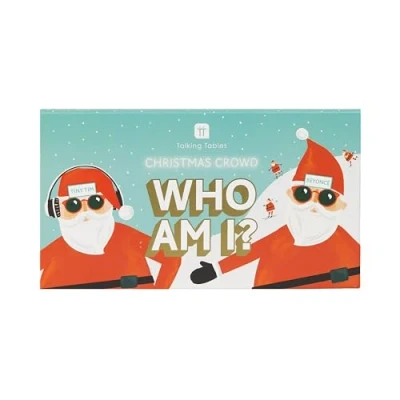 Image of Talking Tables Who Am I? Christmas Quiz Game, Question Cards after Dinner Party, Fun Travel Pocket Games for Kids, Card Game Adults, Family Secret Santa, Gift, Present, Ages 7+