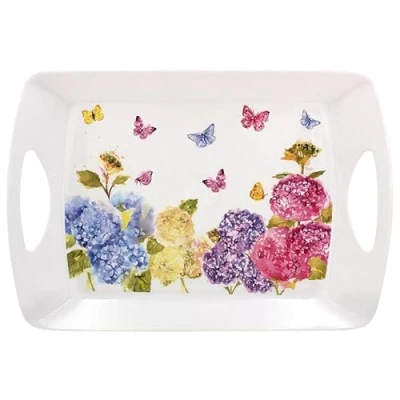 Image of Lesser &amp; Pavey British Designed Serving Tray Dinner For Multiple Uses Around The Home Trays Food Or Drinks Butterfly Blossom Large Jennifer Rose Gallery