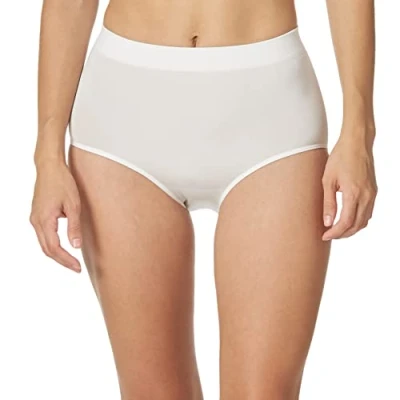 Image of Wacoal Women&#039;s B Smooth Brief Panty, White, Medium