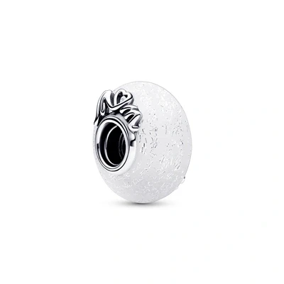 Image of Pandora Moments Mum sterling silver charm with dichroic and white Murano glass