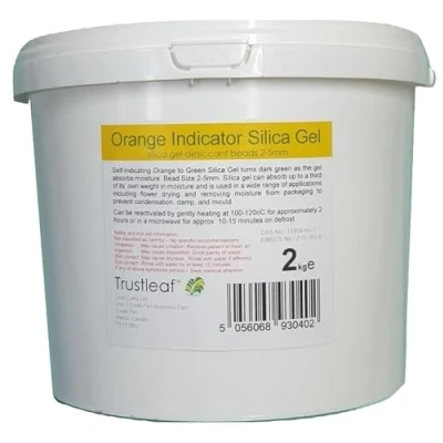 Image of Trustleaf 2kg Orange Self Indicating Silica Gel 2 5mm Beads Reusable TUB Dehumidify Flower Drying Storage (2kg OG)