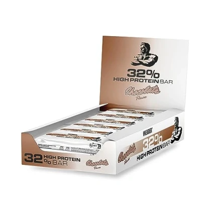 Image of Weider 32% High Protein Bar (12x60g) Chocolate Flavour. Coated with Content Core. Muscle Building and Maintenance Support. Ideal Before or After Training. Delicious Tastes