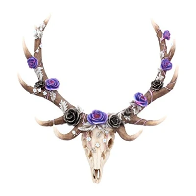 Image of Nemesis Now Antlers of Eden Wall Plaque 45cm White, Polyresin