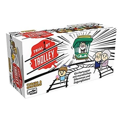 Image of Lucky Duck Games Trial by Trolley Base game Party Card 3 13 players 16 years and older Over 15 minutes German
