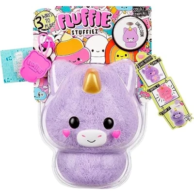 Image of Fluffie Stuffiez Small Collectible Plush UNICORN Suprise Reveal Unboxing with ASMR Fidget DIY Fur Pulling, Ultrasoft Fluff Great for Kids Ages 4+