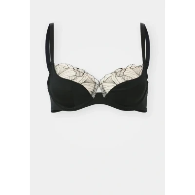 Image of Chantelle PULP Tattoo LOVE VERY Covering Underwired BRA bra, Women&#039;s, Size: 32E, Black/golden beige