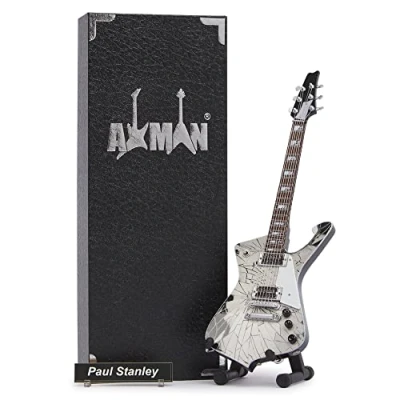 Image of Axman Paul Stanley Miniature Guitar Replica Music Gifts Handmade Ornamental 1/4