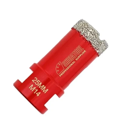 Image of SHDIATOOL Dry Diamond Drill Core Bit Diameter 25mm Vacuum Brazed Drilling Porcelain Tile Granite Marble
