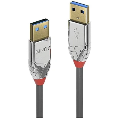 Image of LINDY 36626 1 m USB 3.0 Type A Cable, Cromo Line, Anthracite