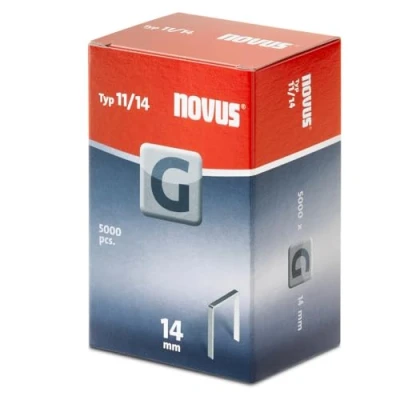 Image of Novus Flat Wire Staples for Hammer 14 mm, 5000 Type G 11/14, Galvanised Steel