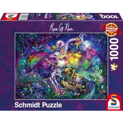 Image of Schmidt Rose Cat Khan: Summer Night Circus (1,000 pieces) Jigsaw Puzzle Ages 12+