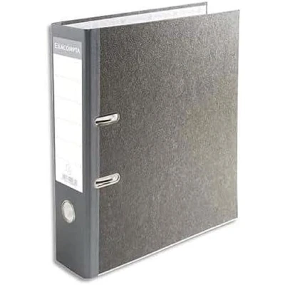 Image of Exacompta Ref 52070E Lever Arch File 320 x 290mm in Size, Suitable for A4 Documents, Metal Reinforced Finger Pull, 70mm Spine, 2 75mm Rings Grey Spine