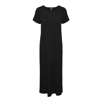 Image of PIECES Women&#039;s Pcmeggi SS Loose Midi Dress, Black, M
