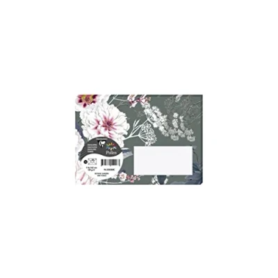 Image of Clairefontaine 55030C Pack of 20 Gummed Printed Envelopes C6 Format 11.4x16.2cm 120g Dark Green Color Botanic Garden Theme Invitation for Events and Correspondence Pollen Range