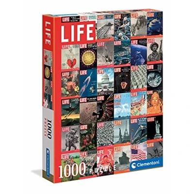 Image of Clementoni 39636 puzzle Life Magazine Cover jigsaw 1000 pieces vintage wall, poster Made in Italy, for adults