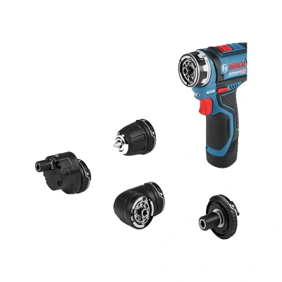 Image of Bosch Professional 12V System GSR 35 FC Cordless Drill/Driver (incl. 4 FlexiClick adapters, excluding Batteries and Charger, in L BOXX 102)