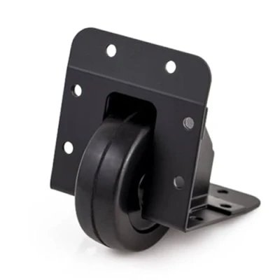 Image of Penn Elcom Steel Recessed Corner Castor 64mm/2.52&quot; Black W2065K