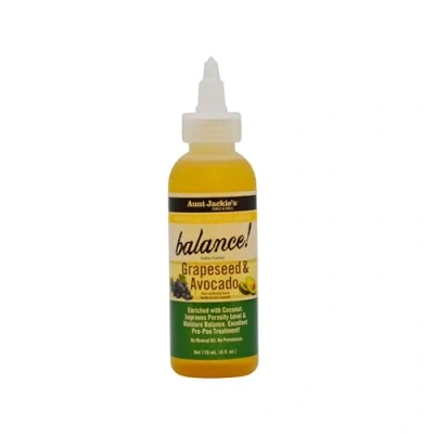 Image of Aunt Jackies Balance Grapeseed &amp; Avocado Oil 4oz, (Pack of 1)