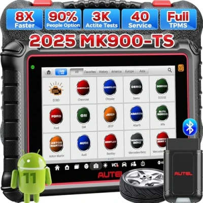 Image of Autel MaxiCOM MK900 TS TPMS Diagnostic Tool, Relearn Rest Programming, 2024 Bidirectional Tool Updated of MK900BT, MX808S TS, MS906TS, 40+ Service, 3000+ Active Tests, All System Diagnose