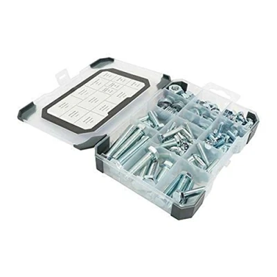 Image of TIMCO Set Screws Nuts Washers Zinc Mixed Tray 199pcs
