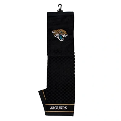 Image of Team Golf NFL Jacksonville Jaguars Embroidered Towel Towel, Checkered Scrubber Design, Logo
