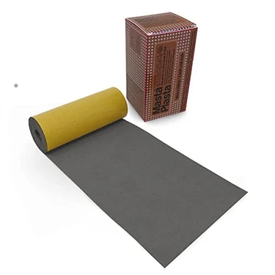 Image of MastaPlasta Instant Original Suede Repair Tape Roll Grey 150 x 10 cm (60in 4in). Upholstery Quality. Fix Sofas, Car Interiors, Jackets, Bags &amp; More. Perfect for Most Velvets Too!