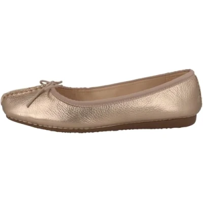 Image of Clarks Women&#039;s Freckle Ice Ballet Flats, Copper Metallic, 5.5 UK